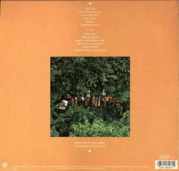 Paul Simon : The Rhythm Of The Saints (LP, Album)