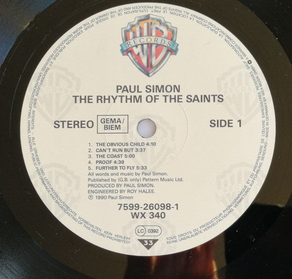 Paul Simon : The Rhythm Of The Saints (LP, Album)