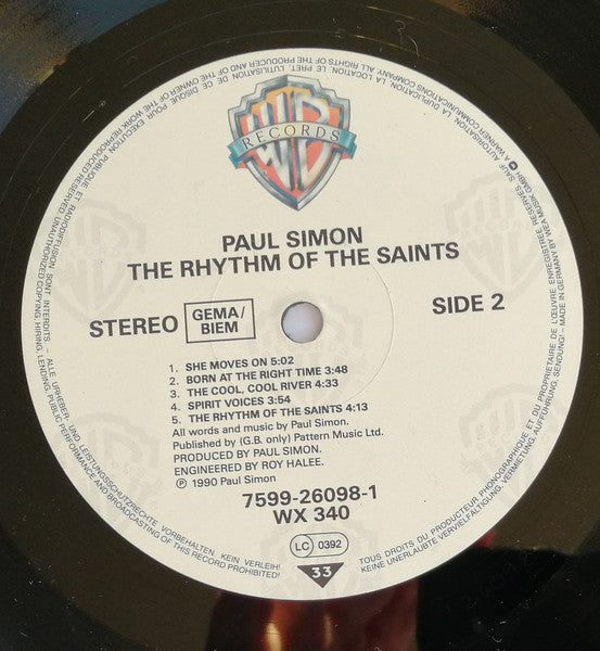 Paul Simon : The Rhythm Of The Saints (LP, Album)