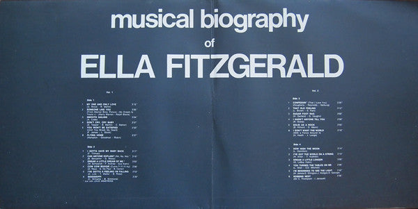 Ella Fitzgerald : Musical Biography Of  (2xLP, Comp)
