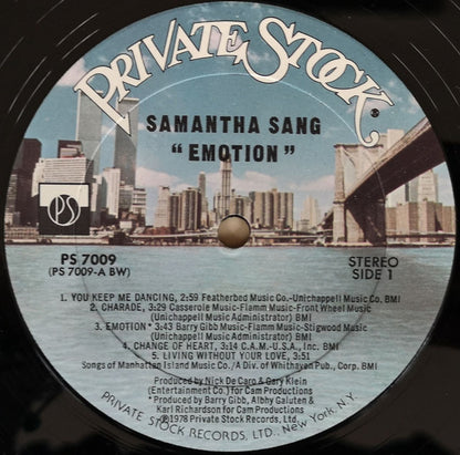 Samantha Sang : Emotion (LP, Album, BW )