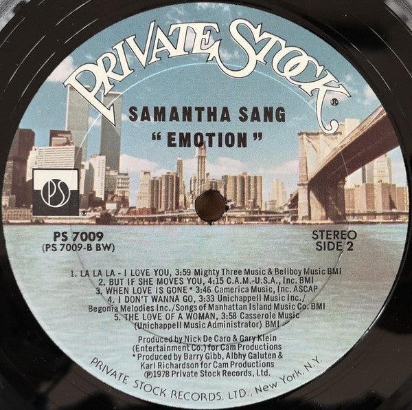 Samantha Sang : Emotion (LP, Album, BW )