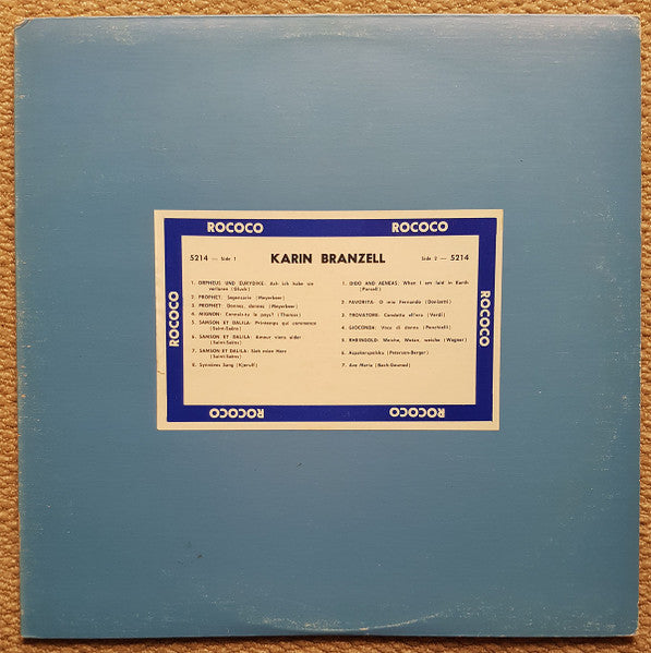 Karin Branzell : Karin Branzell (LP, Comp)