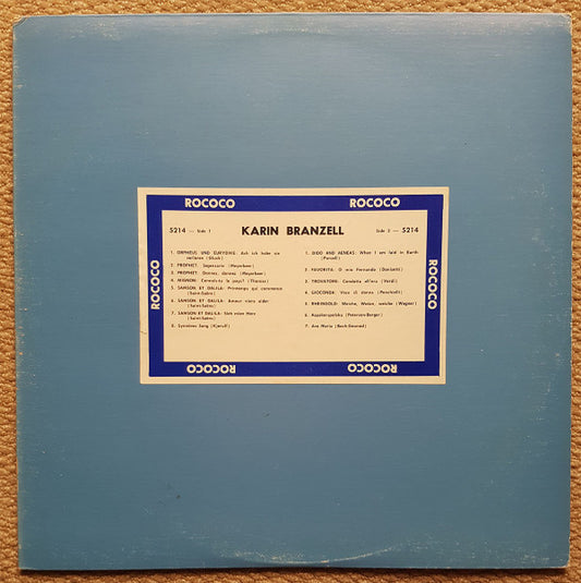 Karin Branzell : Karin Branzell (LP, Comp)