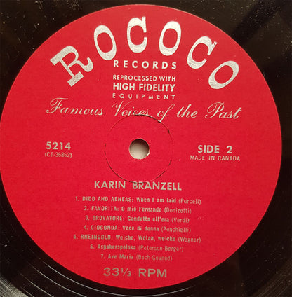 Karin Branzell : Karin Branzell (LP, Comp)
