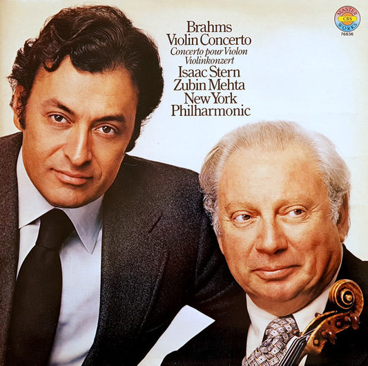 Johannes Brahms / Isaac Stern, Zubin Mehta, New York Philharmonic : Violin Concerto / Concerto Pour Violon / Violinkonzert (LP, Album, RE, Gat)