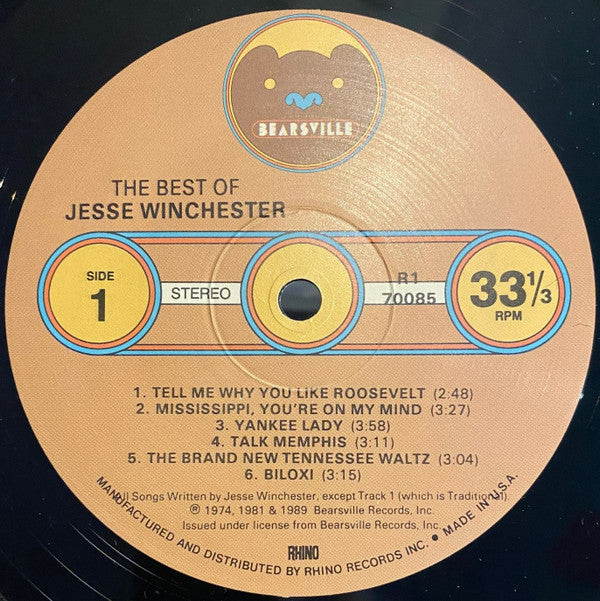 Jesse Winchester : The Best Of (LP, Comp)