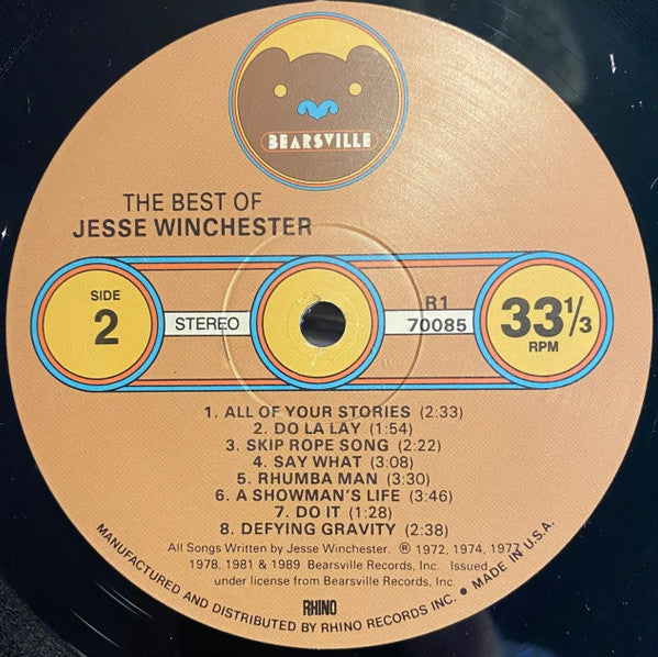 Jesse Winchester : The Best Of (LP, Comp)