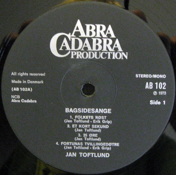 Jan Toftlund : Bagsidesange (LP)