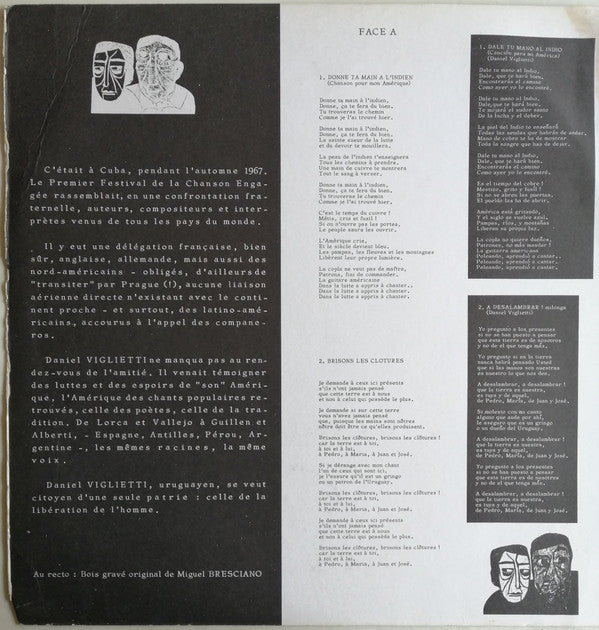 Daniel Viglietti : Canciones Para Mi America (LP, Album)