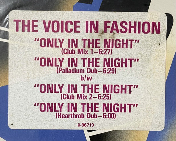 The Voice In Fashion : Only In The Night (12", Single)