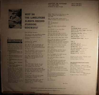 The Limeliters : Fourteen 14K Folksongs (LP, Album, Mono, Ind)