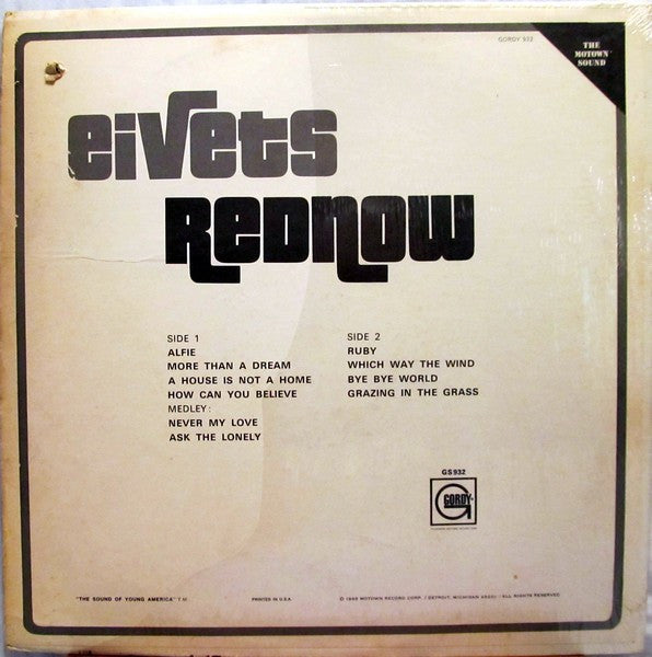 Stevie Wonder : Eivets Rednow (LP, Album)