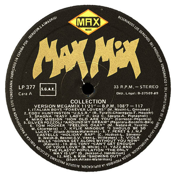 Various : Max Mix Collection (LP, Comp, Mixed)