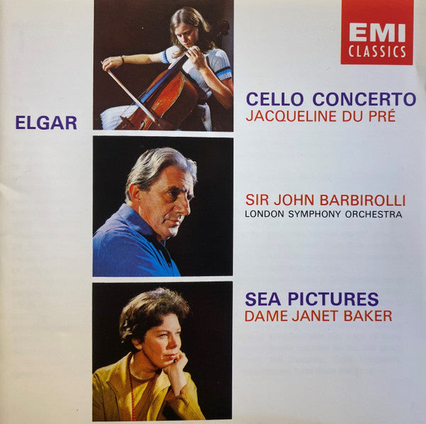 Sir Edward Elgar, Jacqueline du Pré, Sir John Barbirolli, London Symphony Orchestra, Janet Baker : Cello Concerto / Sea Pictures (CD, RE)
