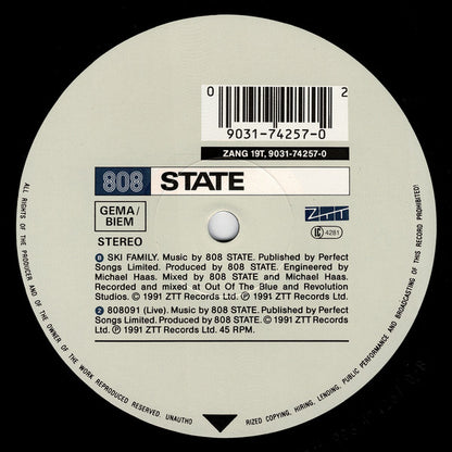 808 State Featuring Björk : Ooops (12", Single)