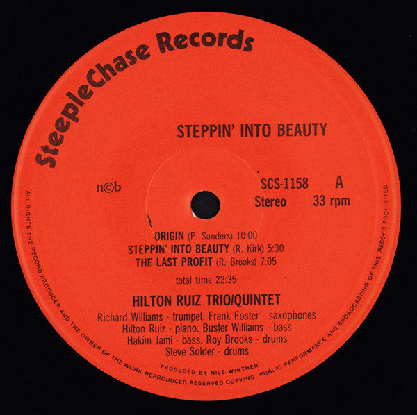 Hilton Ruiz Trio / Hilton Ruiz Quintet : Steppin' Into Beauty (LP, Album)