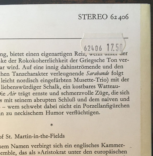 Antonín Dvořák / Edvard Grieg, The Academy Of St. Martin-In-The-Fields, Sir Neville Marriner : Streicherserenade E-dur / Aus Holbergs Zeit (LP, Club, S/Edition)