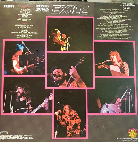 Exile (7) : Exile (LP, Album, Club, RE)
