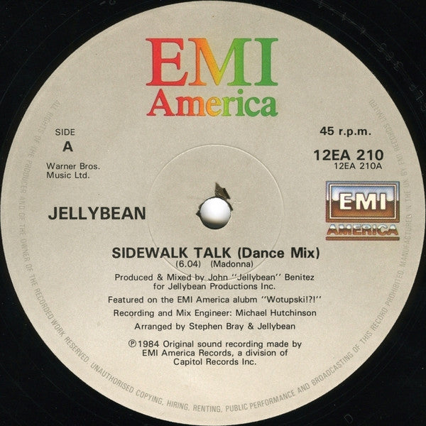 John "Jellybean" Benitez : Sidewalk Talk (12", Single)