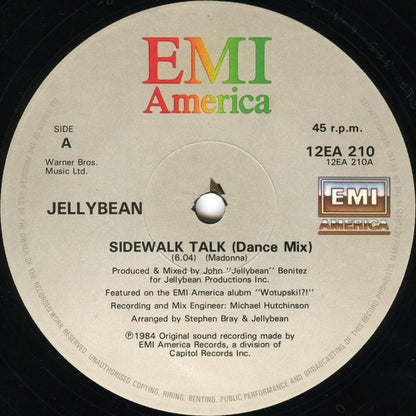 John "Jellybean" Benitez : Sidewalk Talk (12", Single)