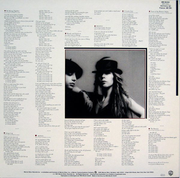 Rickie Lee Jones : Pirates (LP, Album)