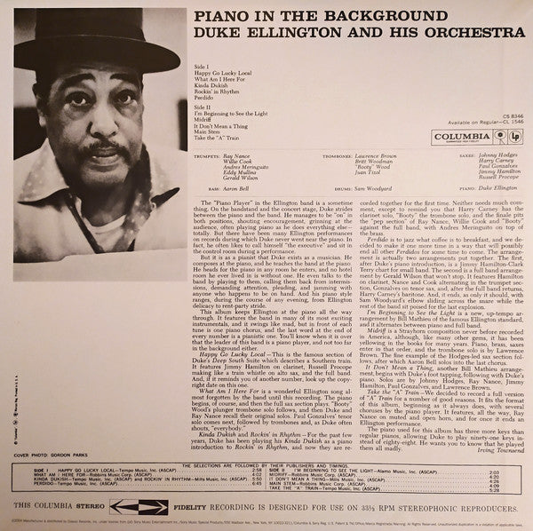 Duke Ellington And His Orchestra : Piano In The Background (LP, RE, 200)