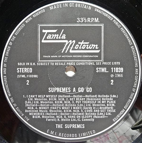 The Supremes : A' Go-Go (LP, Album)