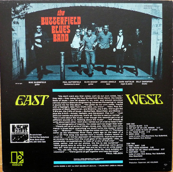 The Paul Butterfield Blues Band : East-West (LP, Album, RE)