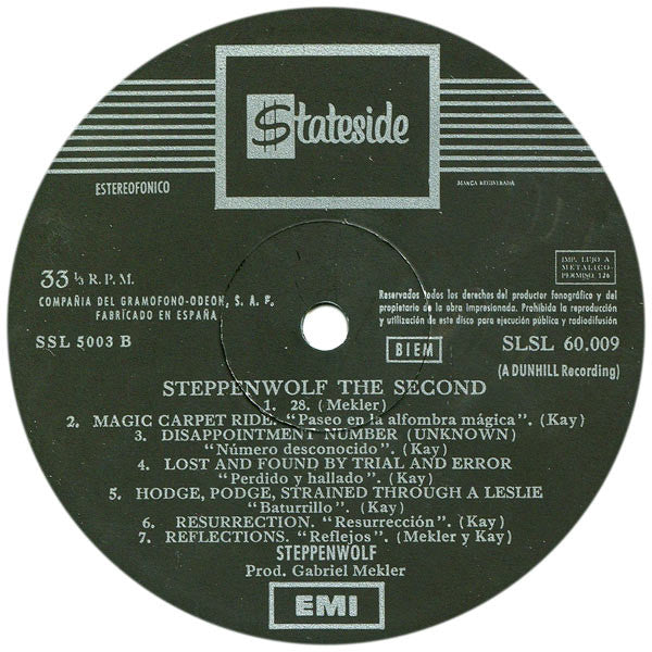 Steppenwolf : The Second (LP, Album)