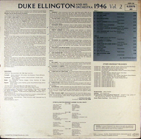 Duke Ellington And His Orchestra : The Uncollected Duke Ellington And His Orchestra Volume 2 - 1946 (LP, Album)