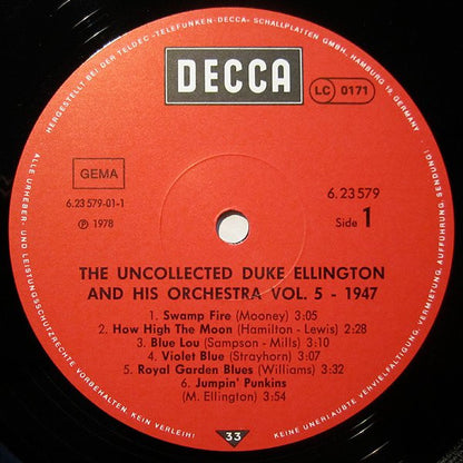 Duke Ellington And His Orchestra : The Uncollected Duke Ellington And His Orchestra Volume 5 - 1947 (LP, Album)