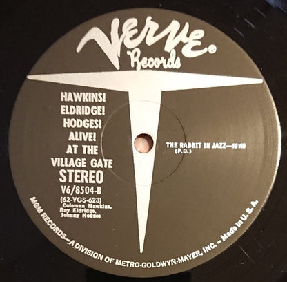 Coleman Hawkins, Roy Eldridge, Johnny Hodges : Hawkins! Eldridge! Hodges! Alive! At The Village Gate! (LP, Album)