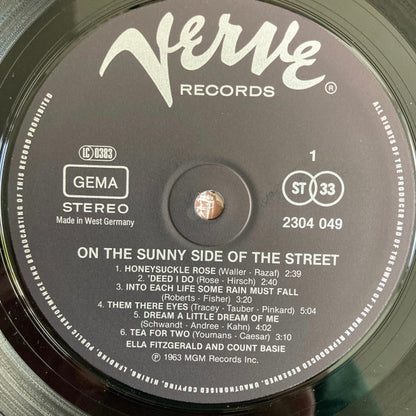Ella Fitzgerald & Count Basie : On The Sunny Side Of The Street (LP, Album, RE)