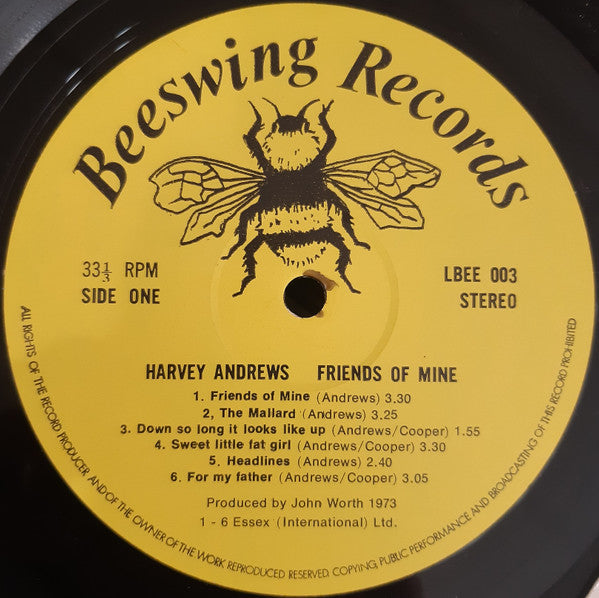 Harvey Andrews : Friends Of Mine (LP, Album, RE)