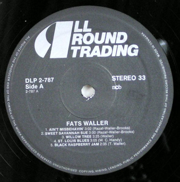 Fats Waller : The Best Of Fats Waller (2xLP, Comp, Gat)