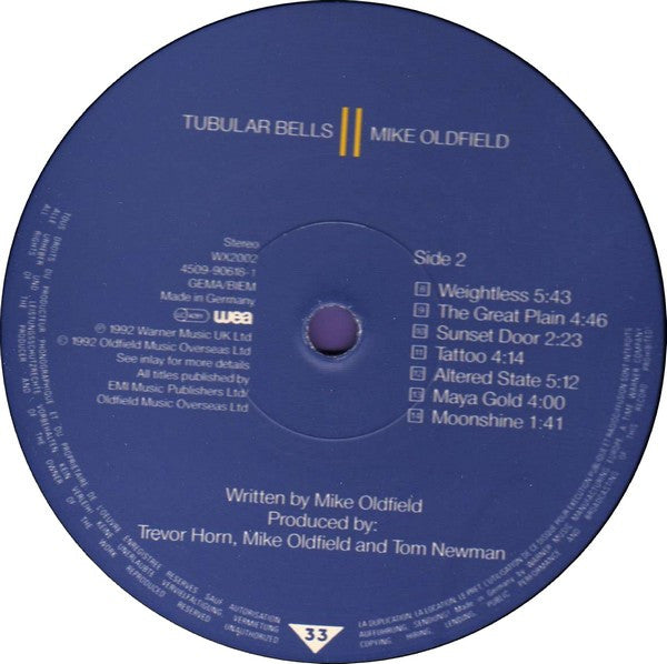 Mike Oldfield : Tubular Bells II (LP, Album)