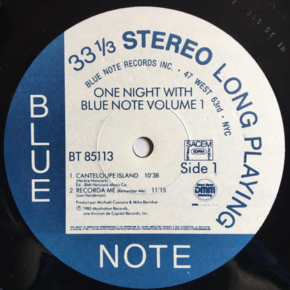 Various : One Night With Blue Note Volume 1 (LP, Album)