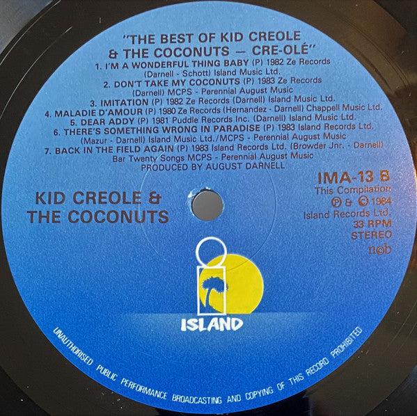 Kid Creole And The Coconuts : Cre~Olé - The Best Of Kid Creole And The Coconuts (LP, Comp)