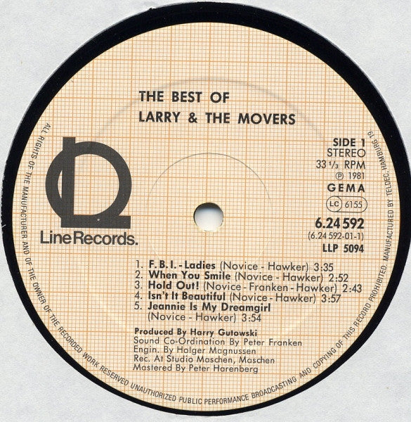 Larry & The Movers : The Best Of Larry & The Movers (LP, Album)