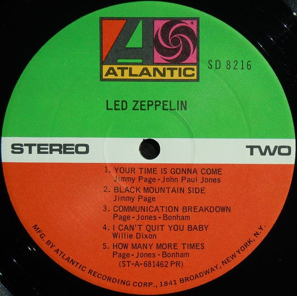 Led Zeppelin : Led Zeppelin (LP, Album, PR )