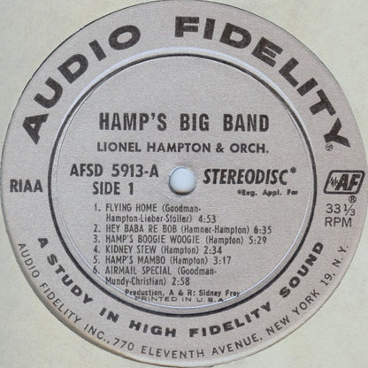 Lionel Hampton And His Orchestra : Hamp's Big Band (LP, Album)