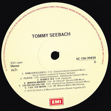 Tommy Seebach : Tommy Seebach (2xLP, Comp)