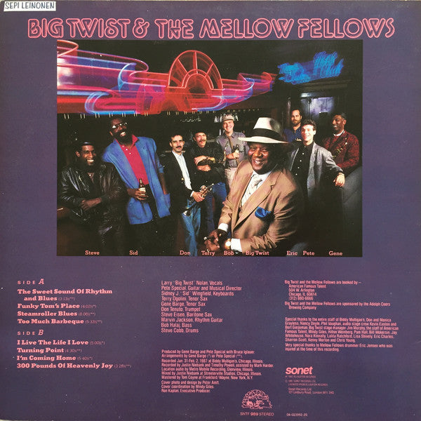 Big Twist And The Mellow Fellows : Live From Chicago! Bigger Than Life!! (LP, Album)