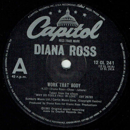 Diana Ross : Work That Body (12", Single)