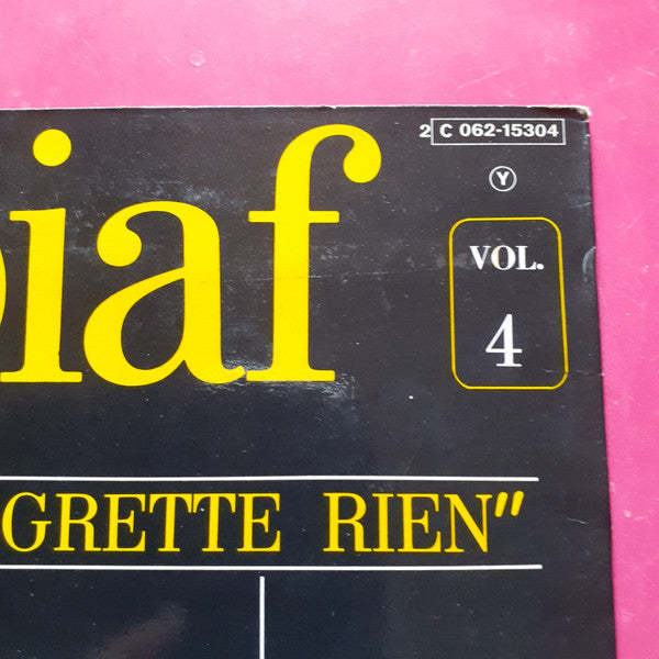 Edith Piaf : Olympia 1961 - Non, Je Ne Regrette Rien - Vol. 4 (LP)