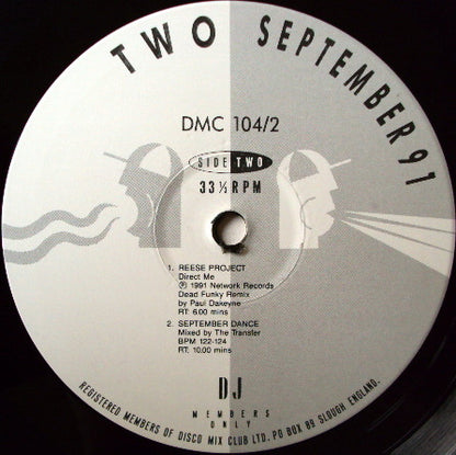 Various : September • 91 (Two) (12", P/Mixed)