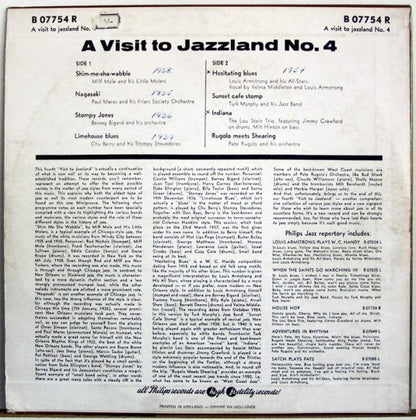 Various : A Visit To Jazzland No. 4 (10", Comp, Mono)