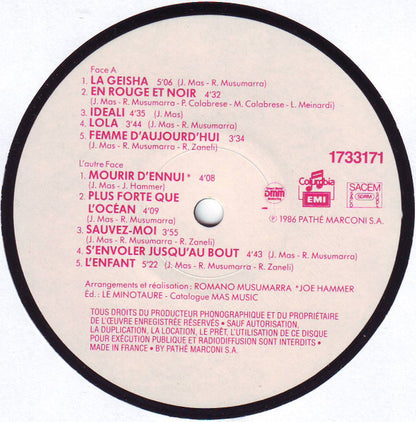 Jeanne Mas : Femmes D'aujourd'hui (LP, Album, RP)