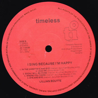 Lillian Boutté & Her Musical Friends : I Sing Because I'm Happy (LP, Album)